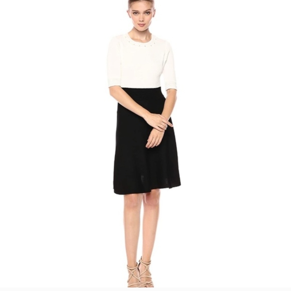 Gabby Skye Fit & Flare Knit Dress